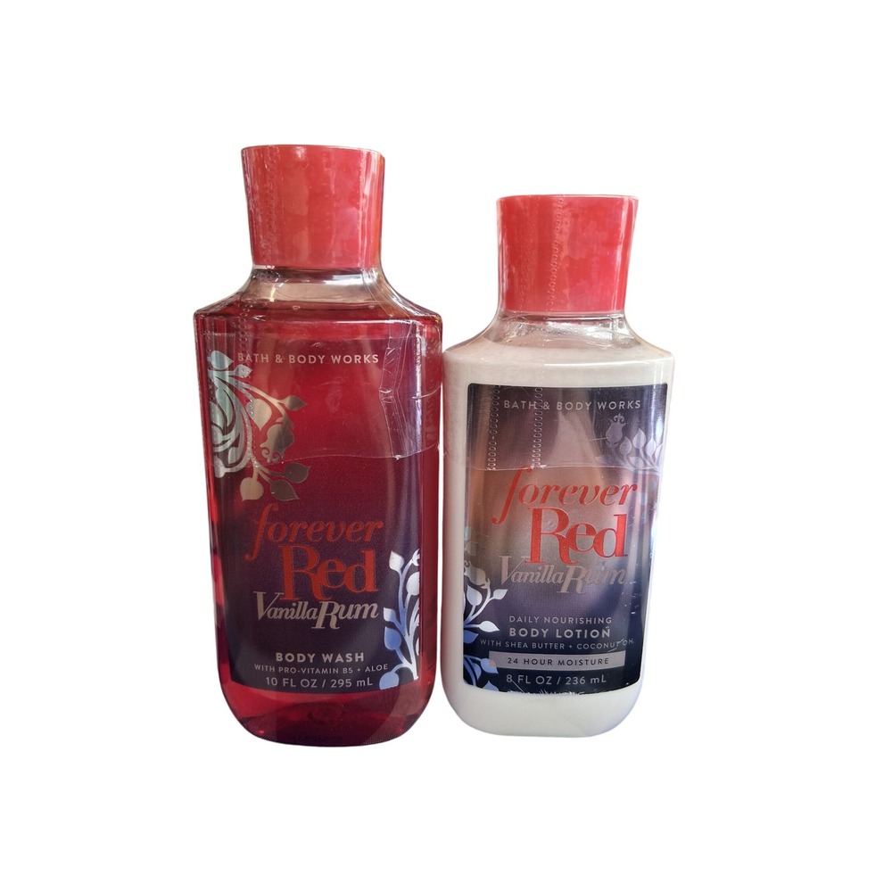 Bath & Body Works LIMITED Edition forever Red Vanilla Rum Womens Lotion & Wash